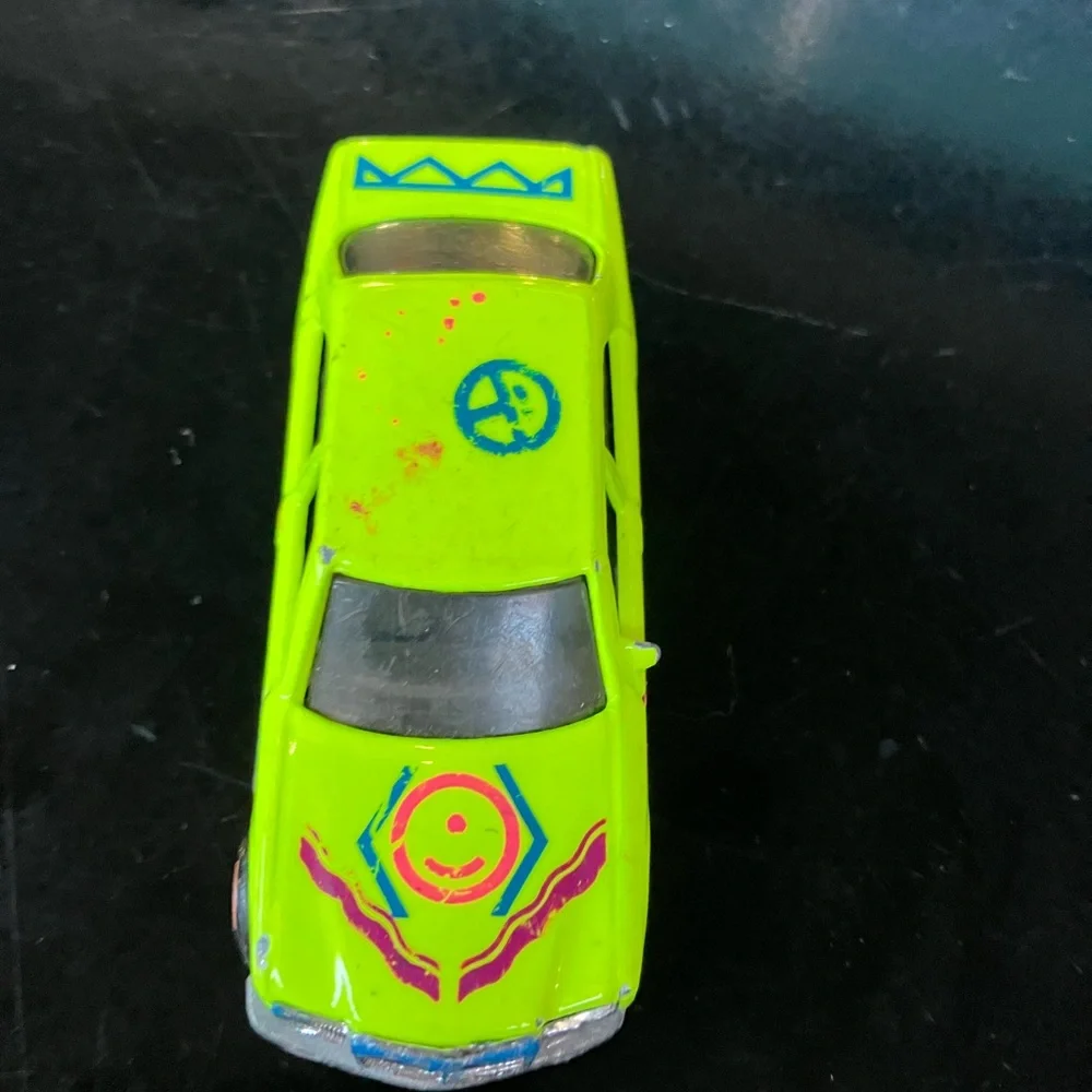 Vintage Hot Wheels 1981 Neon Yellow Mercedes Car